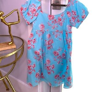 Blue floral dress Janie and Jack for girl size 7